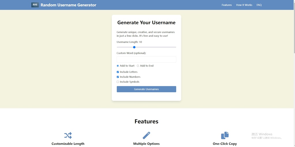 Random Username Generator