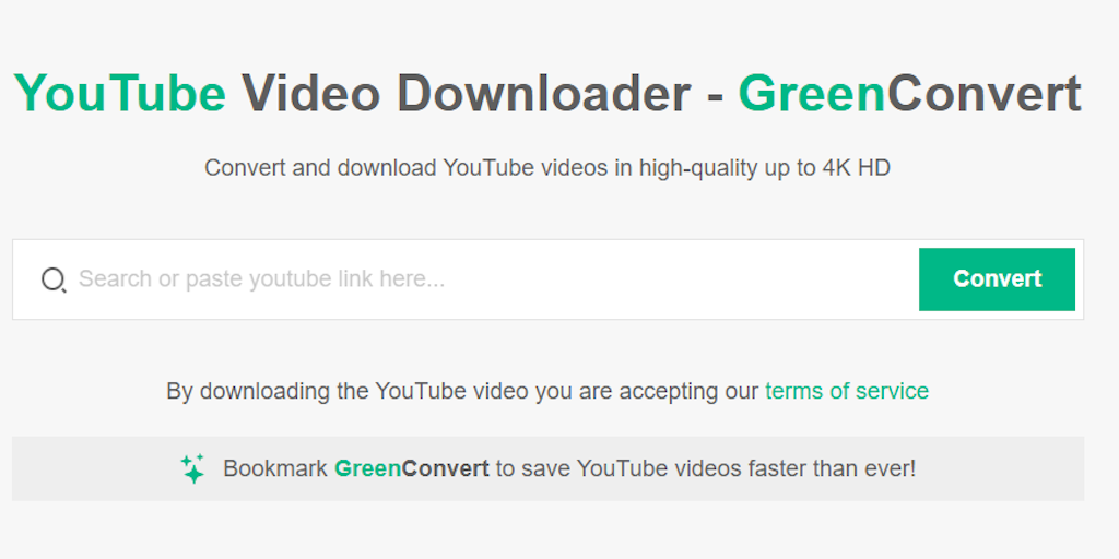 GreenConvert: YouTube video downloader