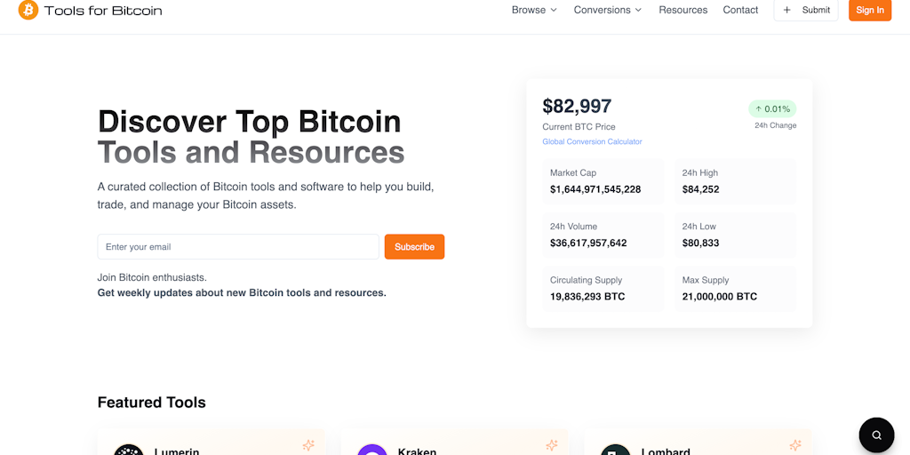 Tools for Bitcoin